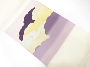 雲模様織り出し　名古屋帯